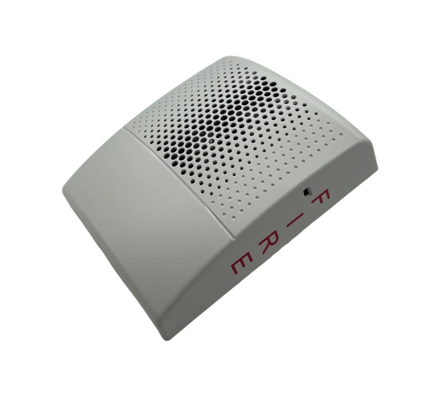 White Edwards G4SWF fire alarm wall speaker mounted on wall, designed for emergency sound notification.
