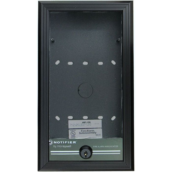 Notifier ABF-1DB back box LCD annunciator for fire alarm system with digital display and control buttons.