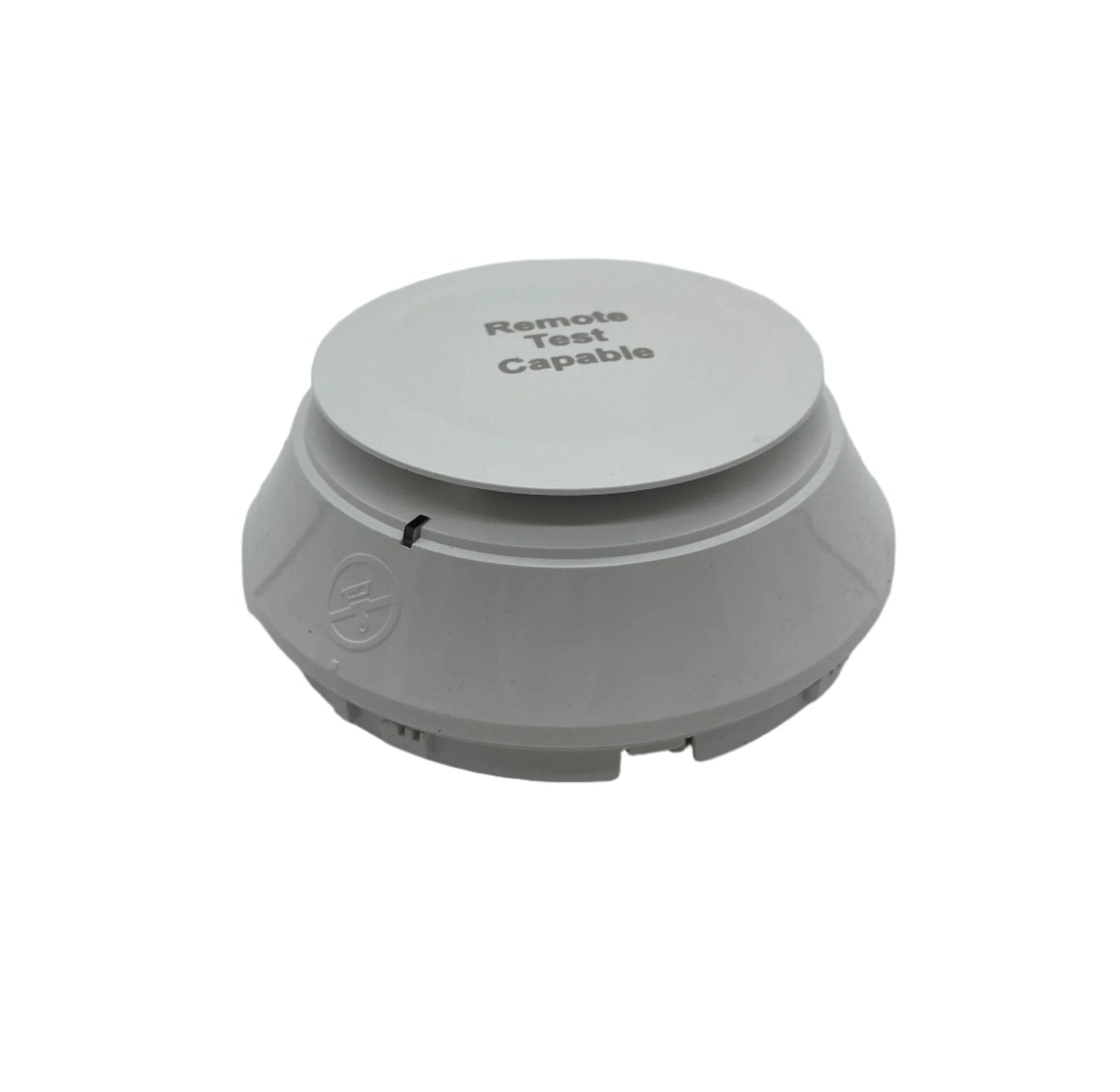 Notifier FSP-951R photoelectric smoke detector with red casing, fire alarm sensor, remote test capability, designed for fire safety.
