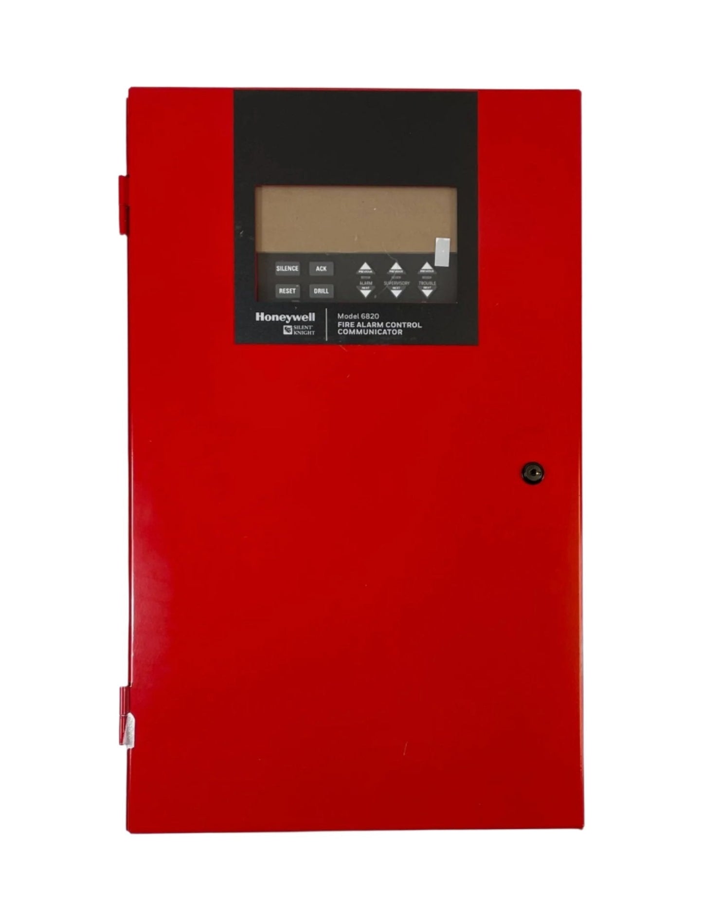 Silent Knight 6820 fire alarm control panel with addressable FACP display and control interface for fire detection systems.