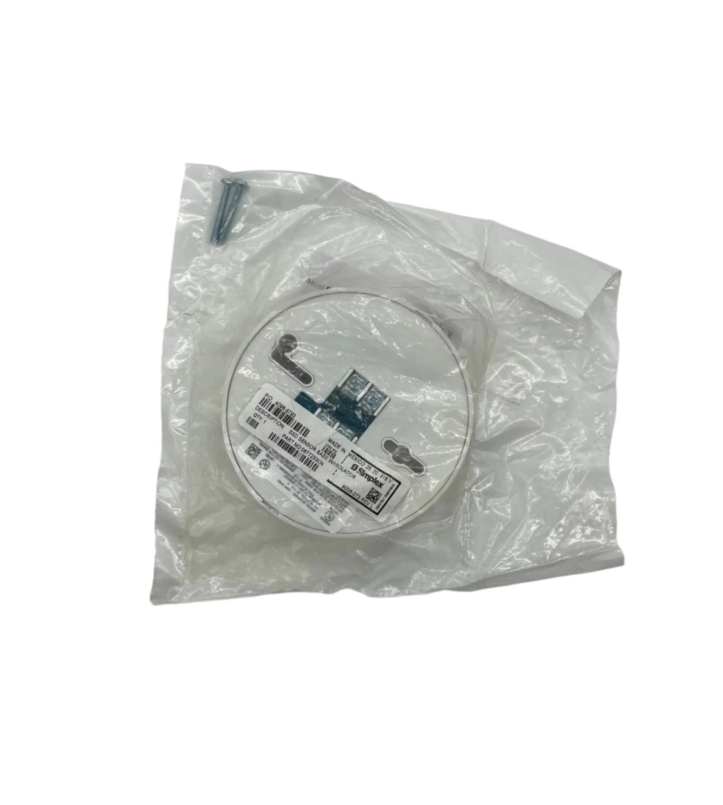 Simplex 4098-9793 fire alarm sensor base, compatible with Simplex fire alarm systems, shown on a plain background.