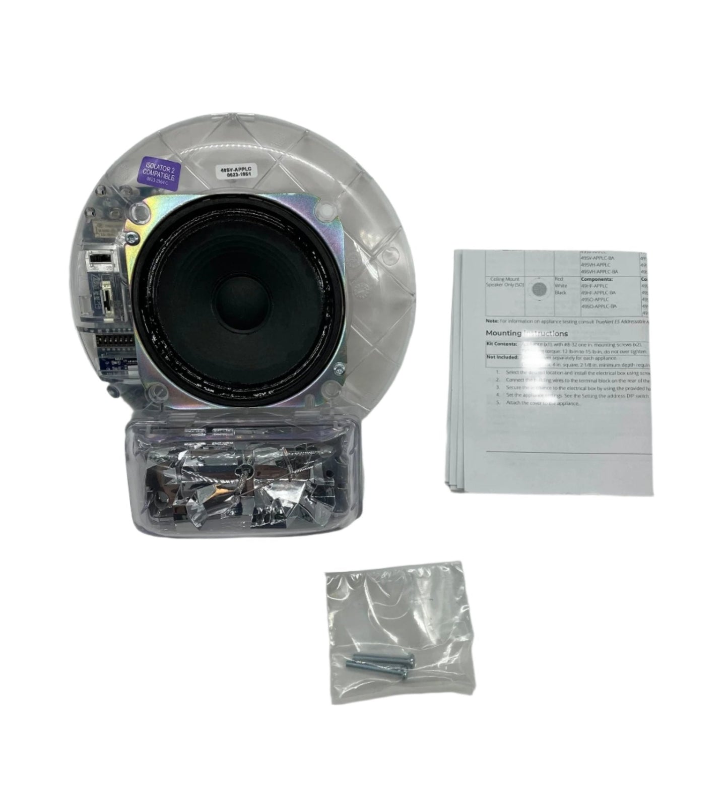 Simplex 49SV-APPLC fire alarm with speaker and strobe light, addressable TrueAlert ES by Simplex.