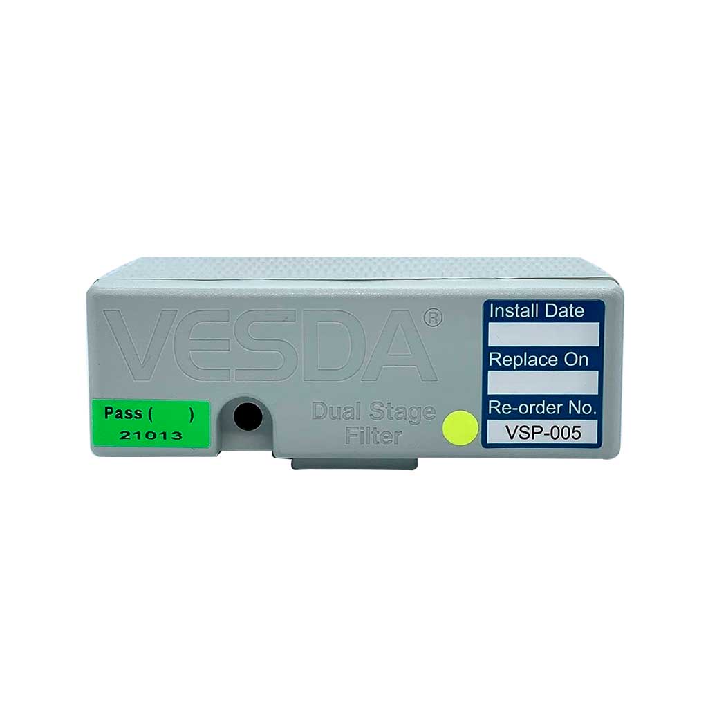 Vesda VSP-005 replacement filter cartridge for air purification systems, designed for Vesda fire detection equipment.