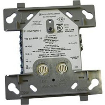Fire-Lite CMF-300 intelligent addressable control module for fire alarm systems, showing circuit connections and control interface.