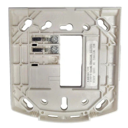 Simplex 49MP-AVVOWW fire alarm with white casing and digital display, mounted on a wall.