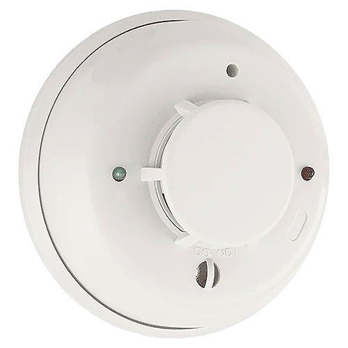 System Sensor 4WTAR-B Photoelectric Smoke Detector from i3 Series showing a black and white unit with sensor and wiring connections