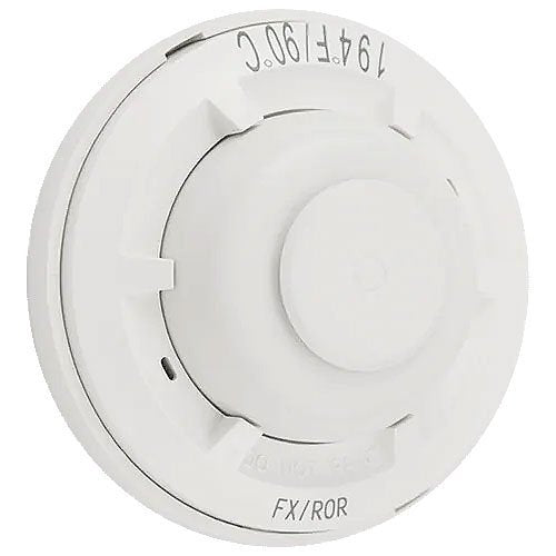 System Sensor 5602 194F fixed temperature and rate-of-rise heat detector with a black casing and mounting bracket.