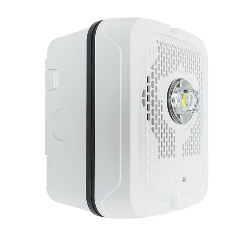 System Sensor SPSWKLED-P Outdoor LED Speaker Strobe Wall, Plain, White - PGT Electrical Supplies