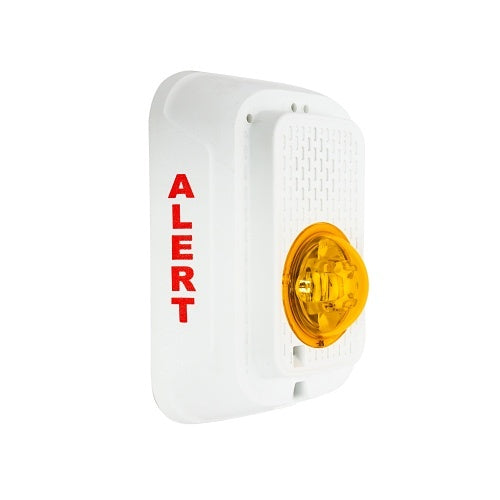 System Sensor SWLED-ALERT Strobe with LED, "ALERT" Marking, Amber Lens, White - PGT Electrical Supplies