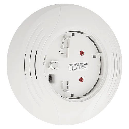 System Sensor B200SR-WH intelligent fire alarm sounder base with white finish and mounting hardware for fire alarm system.