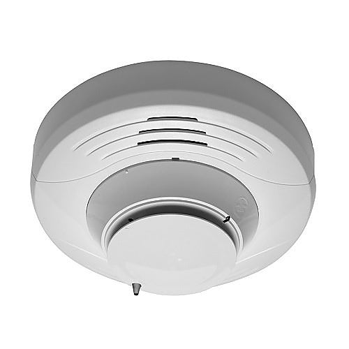 Farenhyt IDP-FIRE-CO-W multi-criteria fire and carbon monoxide detector mounted on wall with digital display and sensor.
