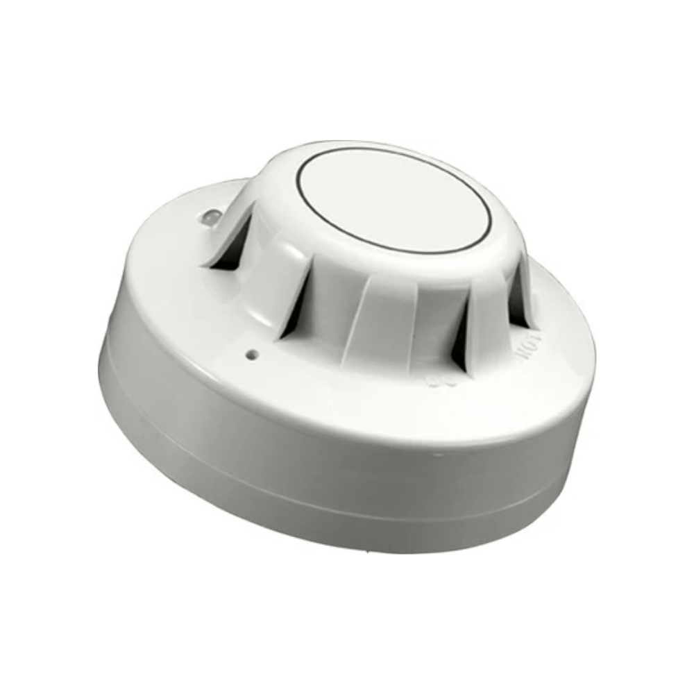 Apollo Series 65 optical smoke detector with flashing LED indicator, designed for early fire detection and safety.