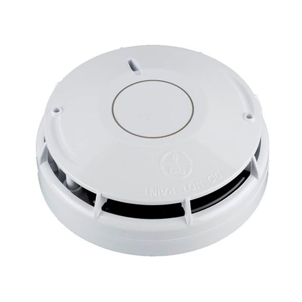 Apollo SA5050-250APO XP95A smoke detector from Apollo, showing its round design and sensor components.