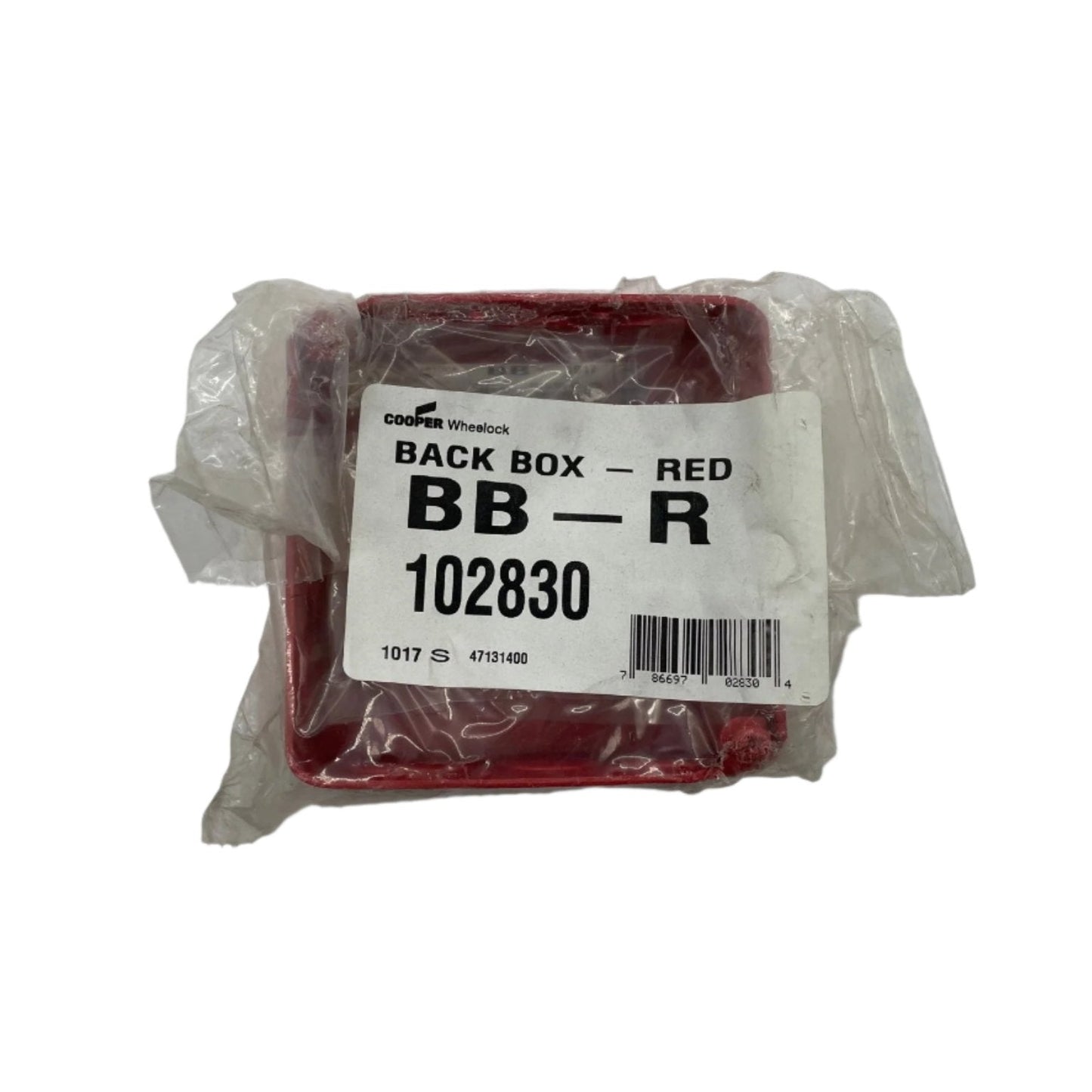 Eaton Wheelock BB-R fire alarm backbox, black metal enclosure for mounting Eaton Wheelock fire alarm devices.