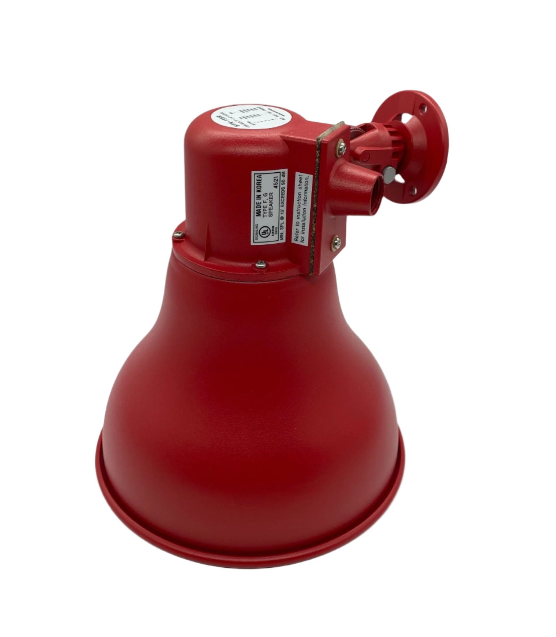 Eaton Wheelock STH-15SR fire alarm loudspeaker mounted on a wall, part of Eaton Wheelock's fire alarm system.