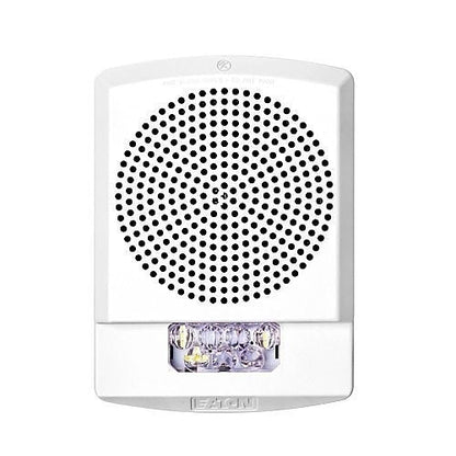Eaton Wheelock ELMTSW-N fire alarm strobe horn combo with multitone sound and bright flashing light for emergency alerting