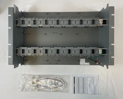 Edwards 3-CHAS7 fire alarm chassis assembly with circuit board and components, used for Edwards fire alarm systems.
