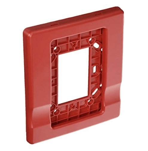 Edwards G1RT fire alarm trim ring for Genesis 1 gang to 4-inch installation, black plastic with mounting features