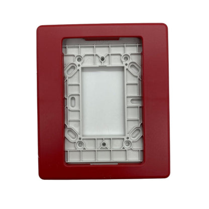 Edwards G1TR fire alarm wall trim plate with white finish, designed for Edwards fire alarm system installation.