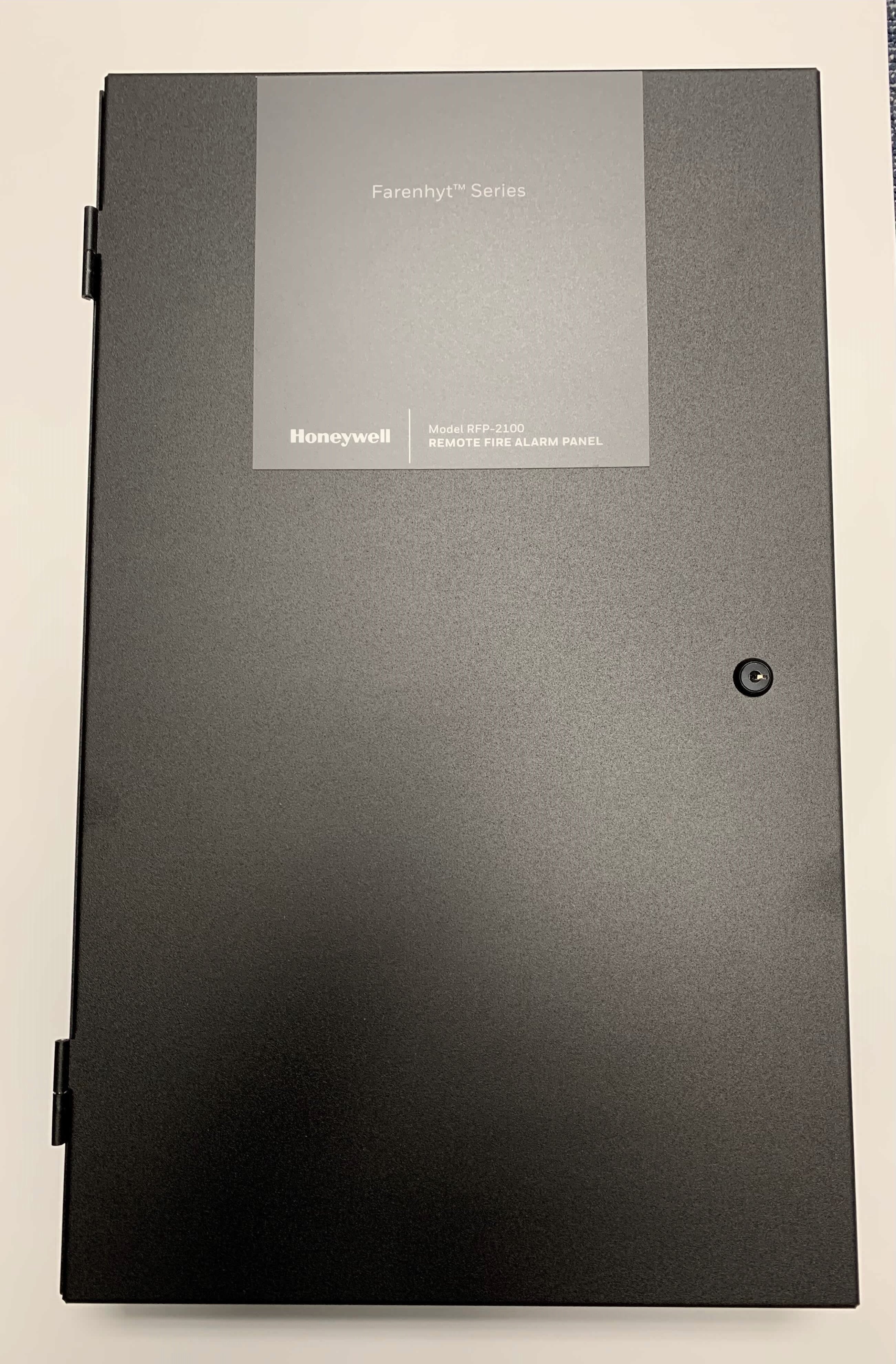 Farenhyt RFP-2100B intelligent fire alarm control panel in black with digital display and control buttons