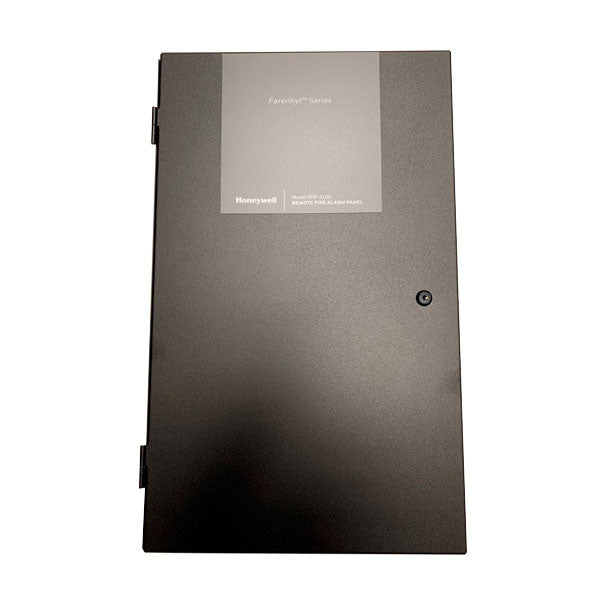 Farenhyt RFP-2100B intelligent fire alarm control panel in black with digital display and control buttons.