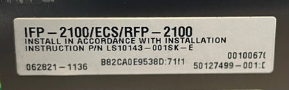 Farenhyt RFP-2100HVB intelligent fire alarm control panel in black with digital display and control buttons.