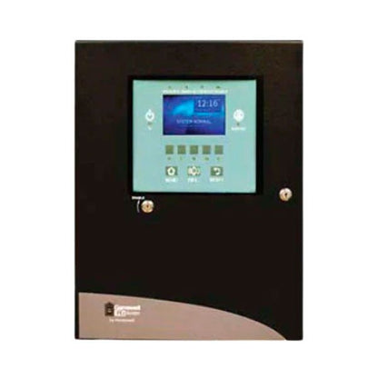 Gamewell-FCI SLP-BLK fire alarm control panel in black, addressable fire alarm system for building safety.