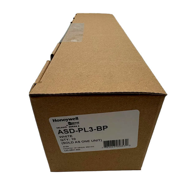 Gamewell-FCI ASD-PL3-BP smoke detectors, fire alarm units, pack of 10, single units for fire safety and detection.
