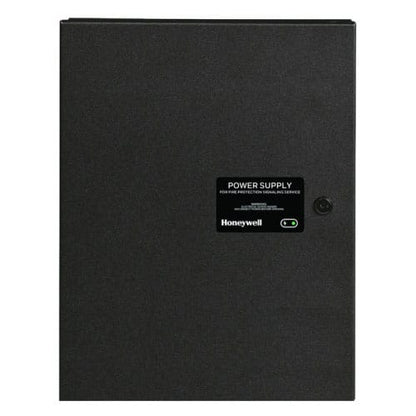 Honeywell HPF-PS10B 10A 120V remote charger power supply in black, showing the compact rectangular unit with input and output ports.