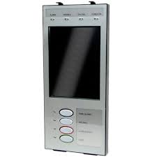 Edwards 4-LCDLE fire alarm with digital display and alarm indicator, mounted on a white wall.
