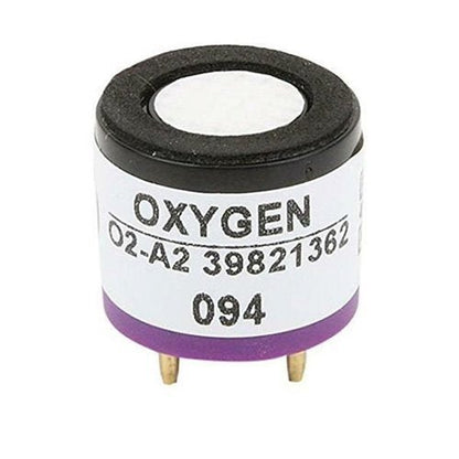 Macurco OX Sensor for fire alarms, replacement sensor, black cylindrical device with wiring terminals, used for detecting gas presence.