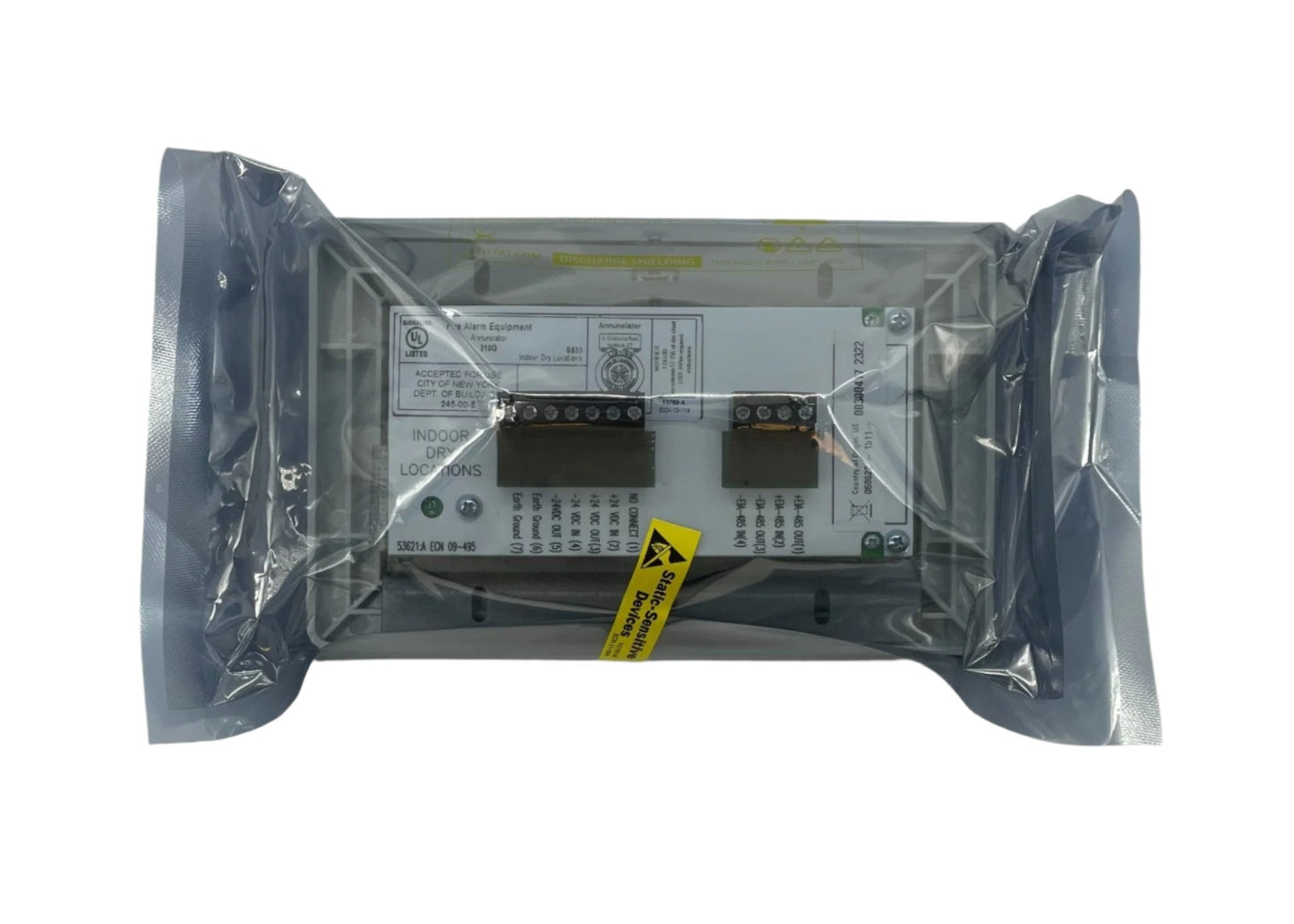 Notifier FDU-80 fire alarm annunciator with backlit LCD display and remote fire alarm monitoring interface.