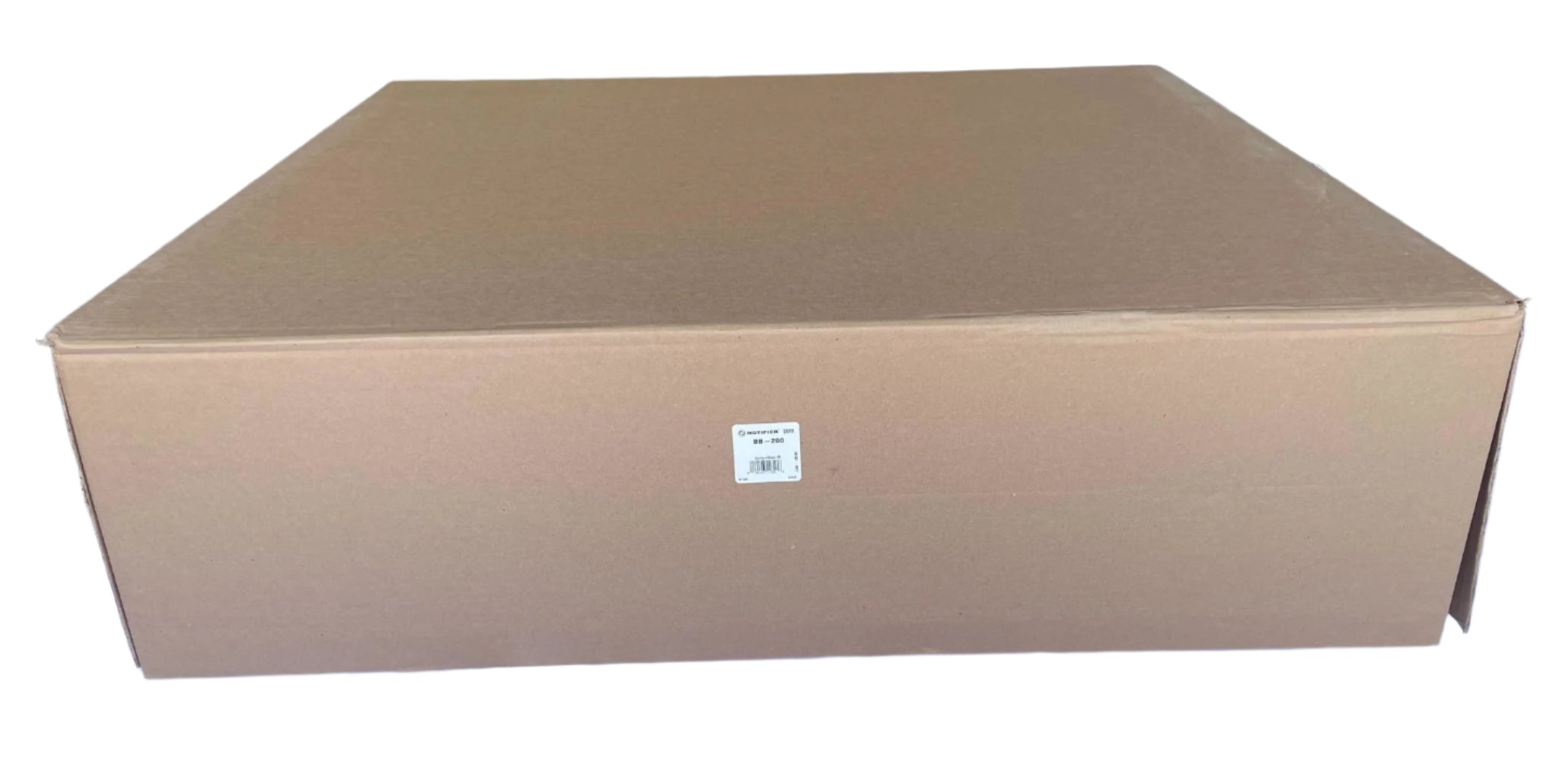 Notifier BB-200 battery box for dual 100AH batteries, fire alarm system component in a secure cabinet.