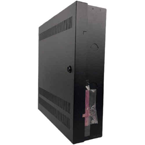 Notifier CAB-PS1 Power Supply Cabinet for fire alarm systems, showing a secure metal enclosure with control components inside.