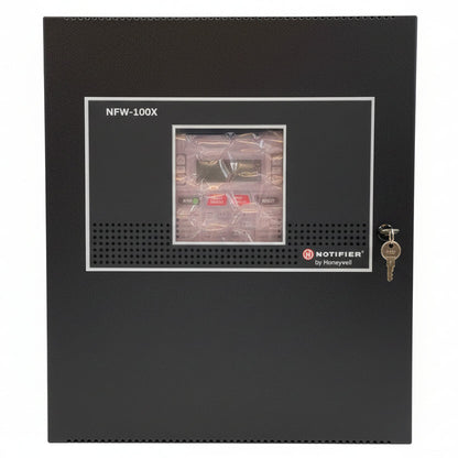 Notifier NFW-100X Wireless Fire Gateway Module for control panels, featuring intelligent addressable FACP with communicator.