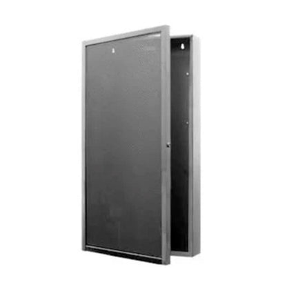 Notifier EQDR-C4 equipment cabinet door with vented 4-row design for fire alarm system protection.