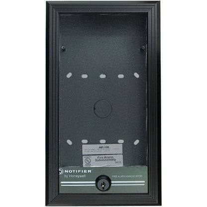 Notifier ABF-1DB back box LCD annunciator for fire alarm system with digital display and control buttons.