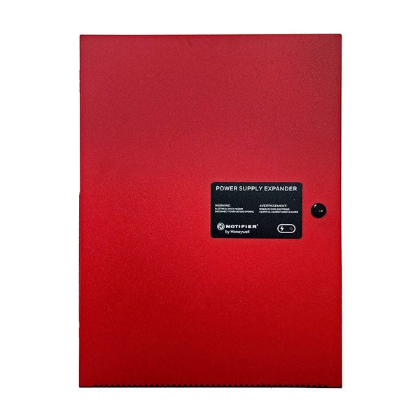 Notifier PSE-6R remote power supply for fire alarm systems, 6A 24VDC, shown in red.