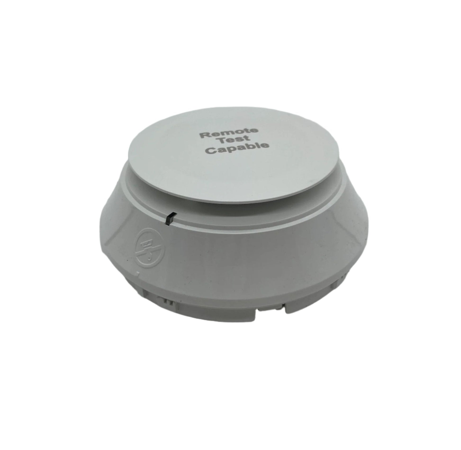Notifier FSP-951R photoelectric smoke detector with red casing, fire alarm sensor, remote test capability, designed for fire safety.