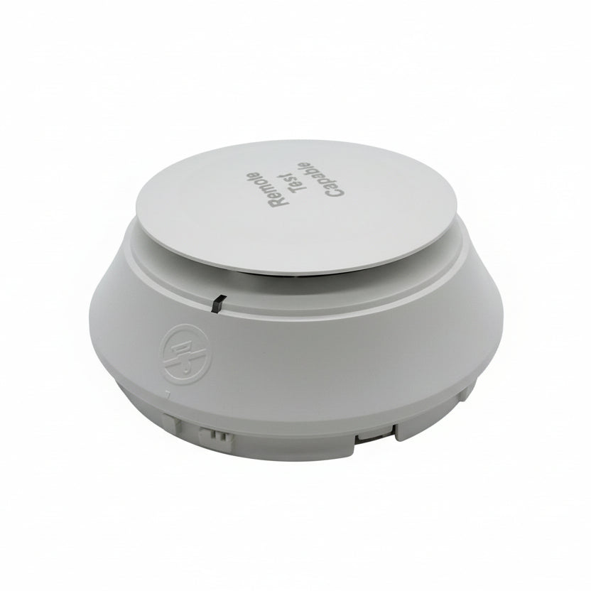 Notifier NP-200R plug-in combination heat and smoke detector for ducts with photoelectric sensor and remote test capability.