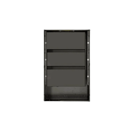 Notifier SBB-C4 4-inch fire alarm speaker backbox for fire alarm systems, shown in black with mounting features.