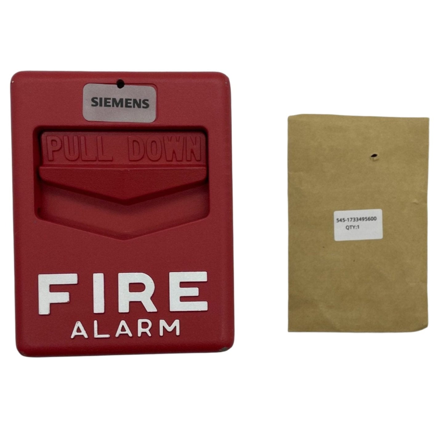 Siemens HMS-M fire alarm manual pull station with single-action lever for emergency activation