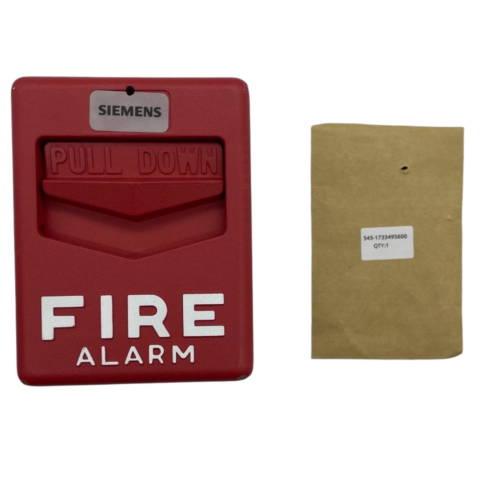 Siemens HMS-M fire alarm manual pull station with single-action lever for emergency activation