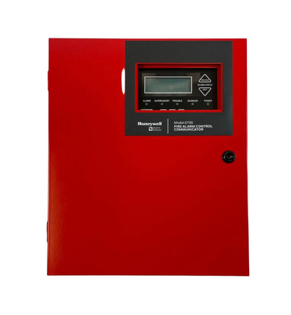 Silent Knight 6700 addressable fire alarm control panel, black with display and control buttons, used for fire safety management.