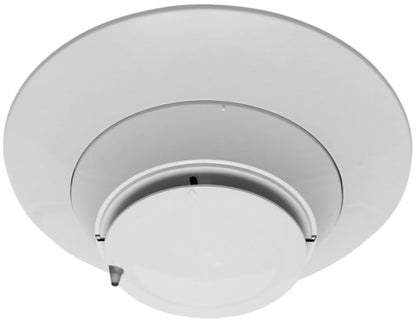 Silent Knight SK-PTIR-W fire alarm heat detector, multi-criteria photoelectric sensor with durable housing.