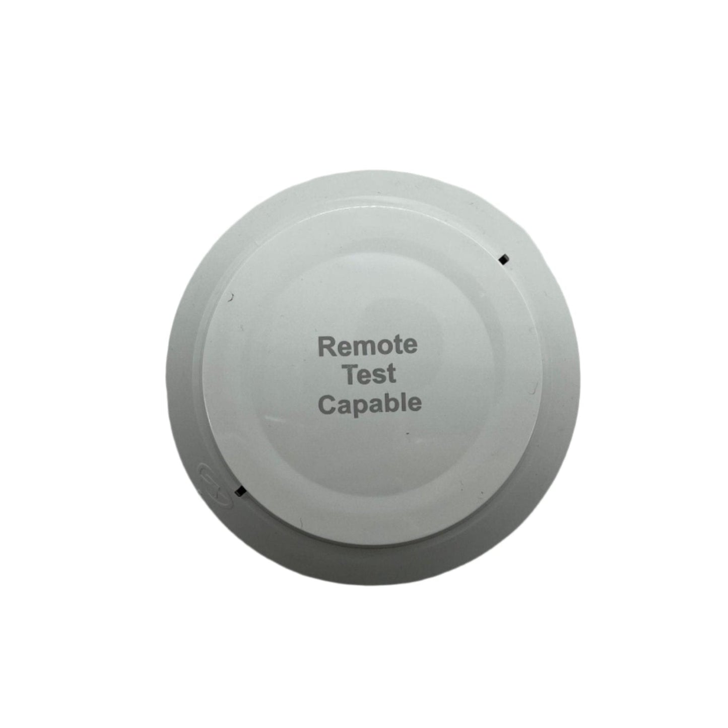 Silent Knight SK-PHOTO-R-W smoke detector with remote test capability, fire alarm device with sensor and mounting bracket.