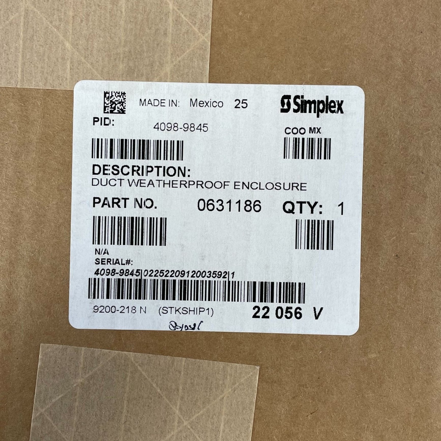 Simplex 4098-9845 Weatherproof Duct Housing Enclosure - PGT Electrical Supplies