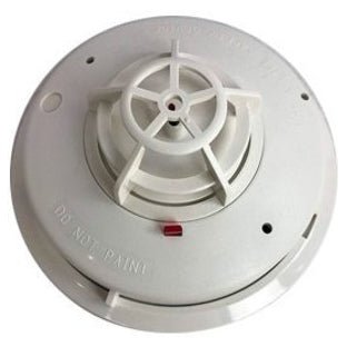 Simplex 4098-9403 fire alarm heat detector with fixed temperature sensor, used for fire safety and smoke detection.