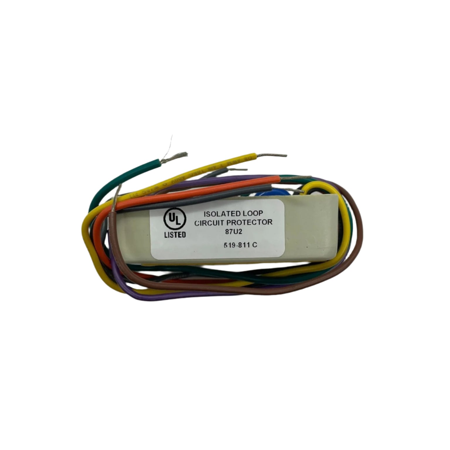 Simplex 2081-9028 fire alarm loop module with circuit protector, used for fire alarm system integration.