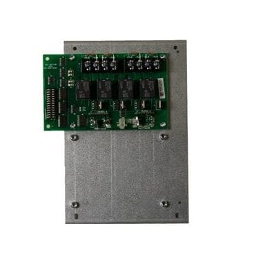 Simplex 4009-9807 fire alarm NAC card with black circuit board and electronic components, used for fire alarm system integration.
